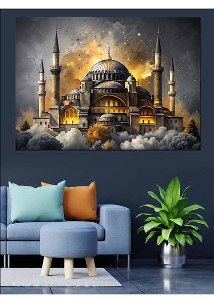 Istanbul Ayasofya Camii Dekoratif Kanvas - Mdf Ahşap Tablo fırsatları