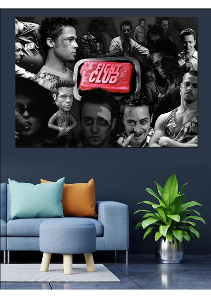 Fight Club Dekoratif Kanvas - Mdf Ahşap Tablo