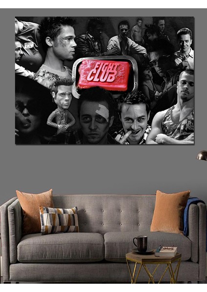 Fight Club Dekoratif Kanvas - Mdf Ahşap Tablo fiyatları