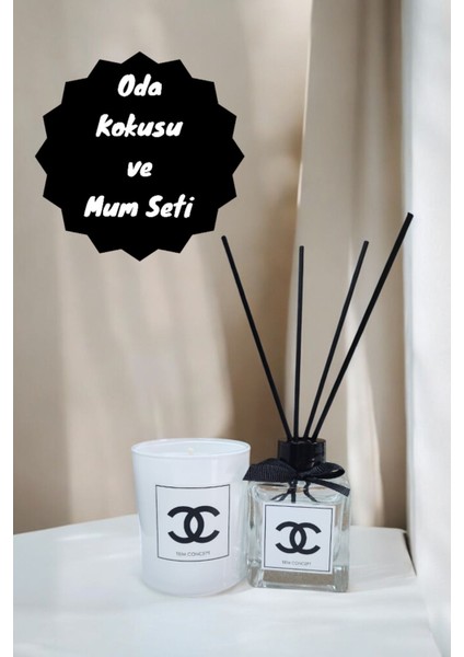 100 ml Dekoratif Oda Kokusu ve Mum Seti
