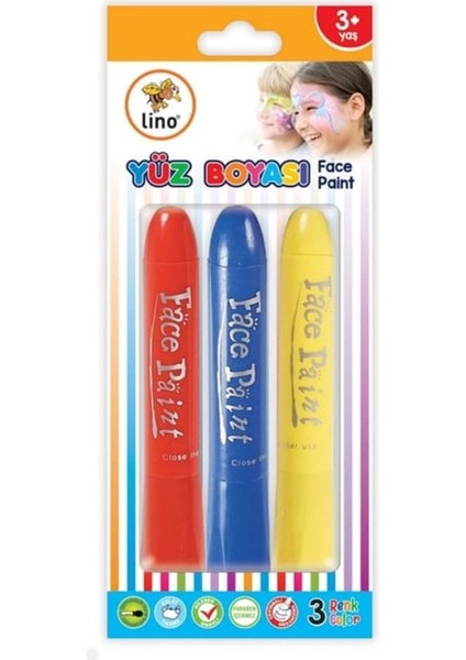 Yüz Boyası 3lü (Yıkanabilir)