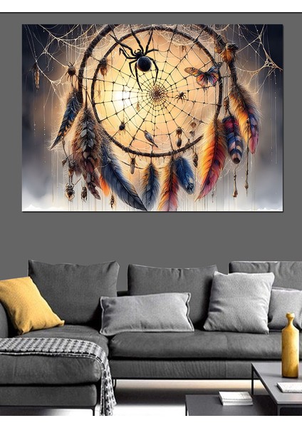 Düş Kapanındaki Örümcek Dekoratif Kanvas - Mdf Ahşap Tablo fırsatları