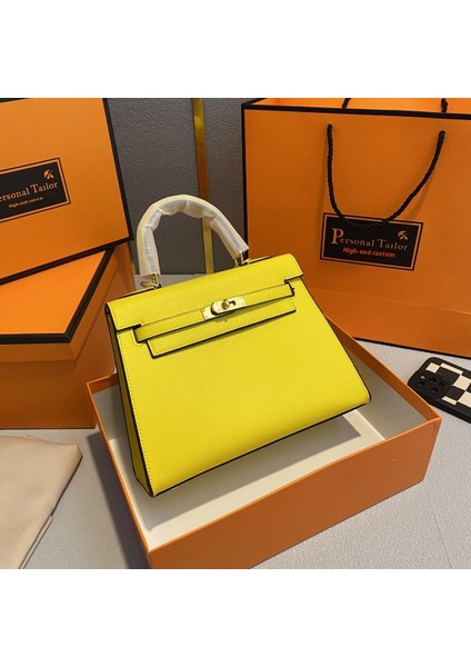 Şeker Rengi Kellybag Kelly Çanta Omuz Çantası Çekik Çapraz Moda Kadın Çantası (Yurt Dışından)