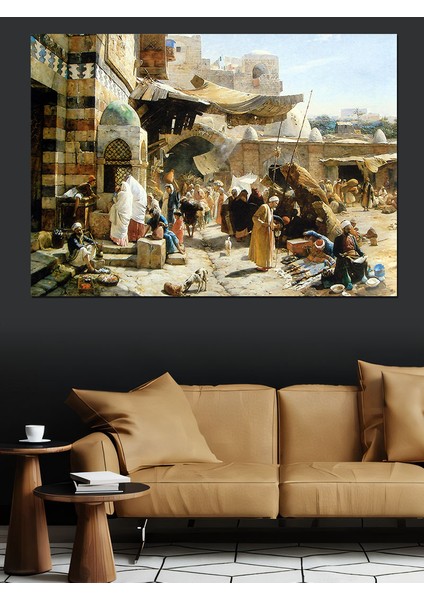 Osmanlıda Pazar Dekoratif Kanvas - Mdf Ahşap Tablo fiyatları