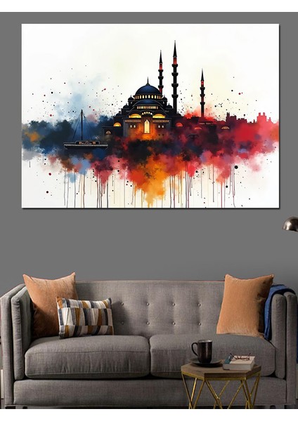 Istanbul Camii Dekoratif Kanvas - Mdf Ahşap Tablo fiyatları