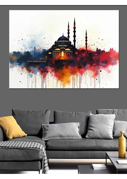 Istanbul Camii Dekoratif Kanvas - Mdf Ahşap Tablo fırsatları