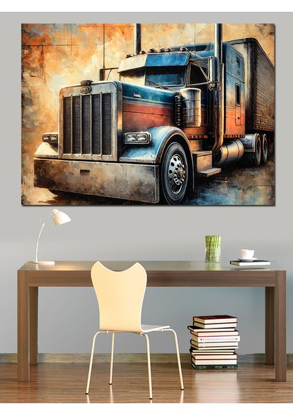 Eski Model Tır Dekoratif Kanvas - Mdf Ahşap Tablo fiyatları