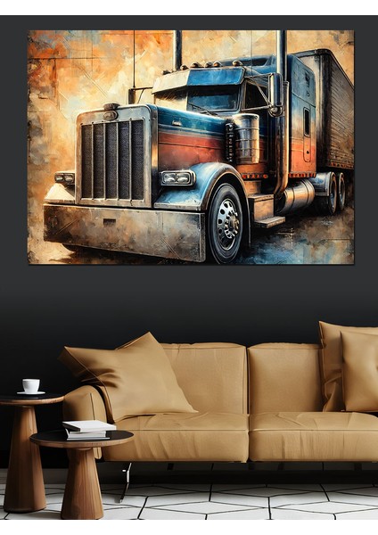 Eski Model Tır Dekoratif Kanvas - Mdf Ahşap Tablo fırsatları