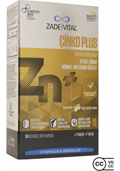 Çinko Plus 15 Mg 30 Kapsül