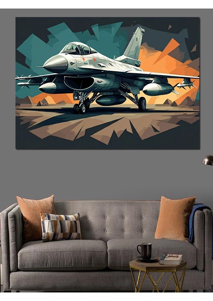 Jet Uçağı Dekoratif Kanvas - Mdf Ahşap Tablo modelleri