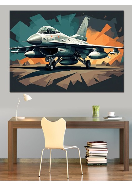 Jet Uçağı Dekoratif Kanvas - Mdf Ahşap Tablo fırsatları