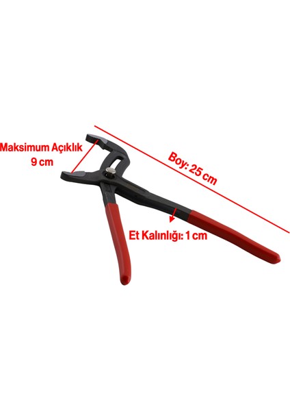 Fort Ayarlı Düğmeli Papağan Pense 25 cm 10 Inç 250 mm Çok Amaçlı Pense Sıkma Sökme El Aleti