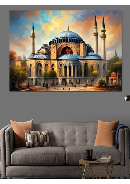 Ayasofya Cami Dekoratif Kanvas - Mdf Ahşap Tablo