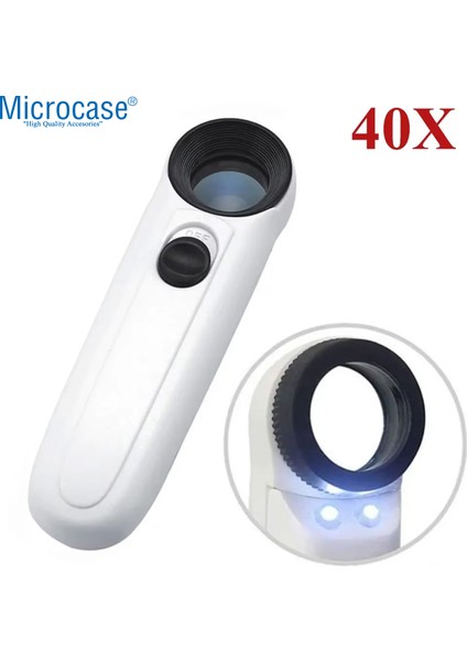 40X 21MM Pilli Işıklı El Büyüteç - AL5032 fiyatları