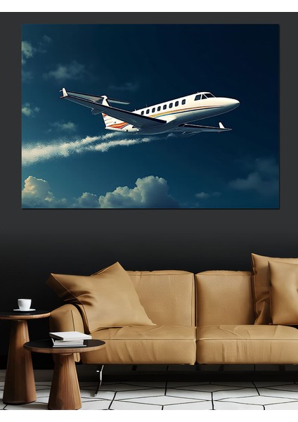 Küçük Jet Uçağı Dekoratif Kanvas - Mdf Ahşap Tablo modelleri