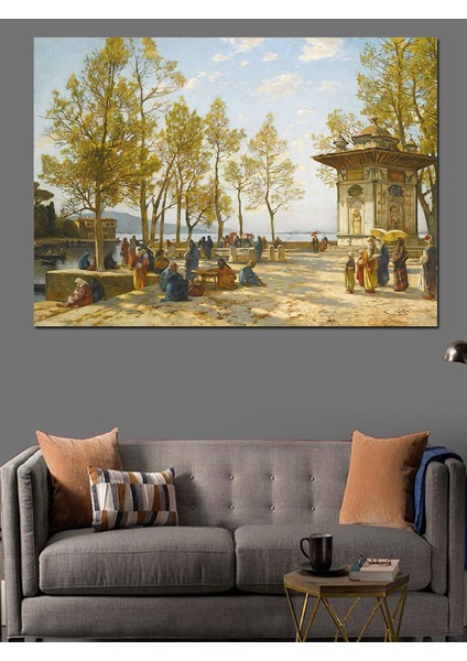 Osmanlı Dönemi Istanbul Dekoratif Kanvas - Mdf Ahşap Tablo