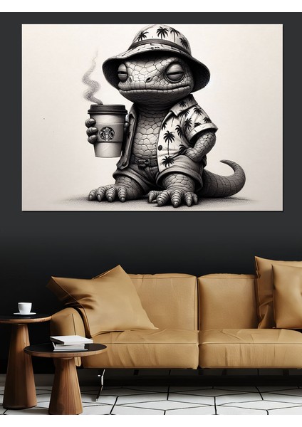 Kaşif Kertenkele Dekoratif Kanvas - Mdf Ahşap Tablo modelleri