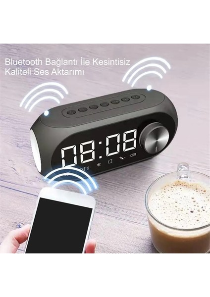 LED Işıklı Dijital Saat Bluetooth Rgb Şarjlı Hoparlör Mp3 Fm Çok Fonksiyonlu Speaker fırsatları
