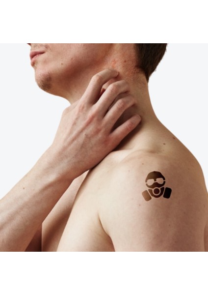 Gaz Maskesi Dövme Şablonu (Spreysiz) fiyatları