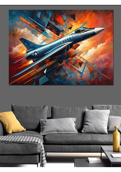 Hızlı Jet Kalkışı Dekoratif Kanvas - Mdf Ahşap Tablo fiyatları