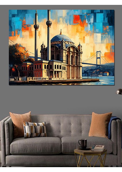 Istanbul Ortaköy Camii Dekoratif Kanvas - Mdf Ahşap Tablo