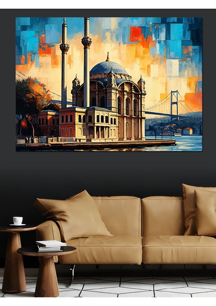 Istanbul Ortaköy Camii Dekoratif Kanvas - Mdf Ahşap Tablo fırsatları