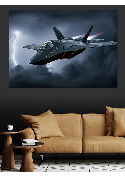 Gölge Jet Uçağı Dekoratif Kanvas - Mdf Ahşap Tablo fiyatları