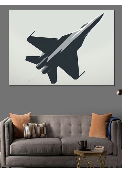 Gölge Jet Uçağı Dekoratif Kanvas - Mdf Ahşap Tablo fiyatları