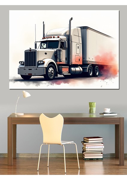 Tır Yolculuğu Dekoratif Kanvas - Mdf Ahşap Tablo fiyatları