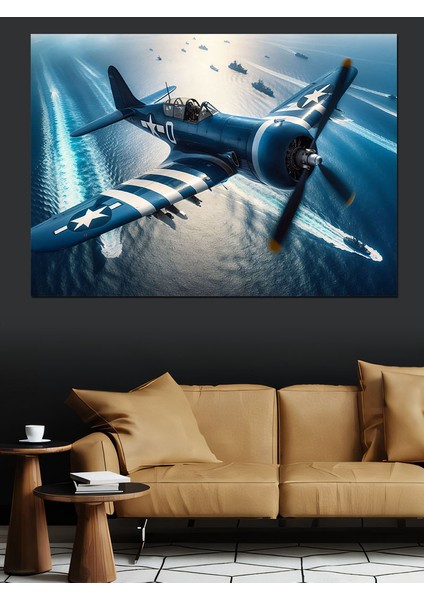 Jet Savaş Uçağı Dekoratif Kanvas - Mdf Ahşap Tablo fiyatları