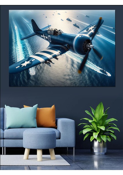 Jet Savaş Uçağı Dekoratif Kanvas - Mdf Ahşap Tablo modelleri