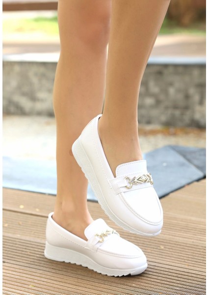 Leyd Bej Cilt Babet Ayakkabı modelleri