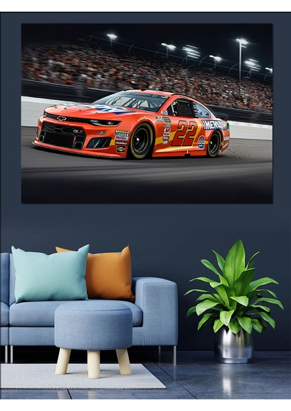 Kırmızı Nascar Yarışı Dekoratif Kanvas - Mdf Ahşap Tablo fiyatları