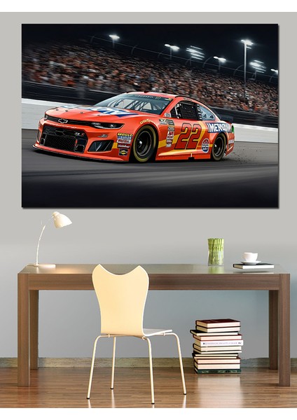 Kırmızı Nascar Yarışı Dekoratif Kanvas - Mdf Ahşap Tablo fırsatları