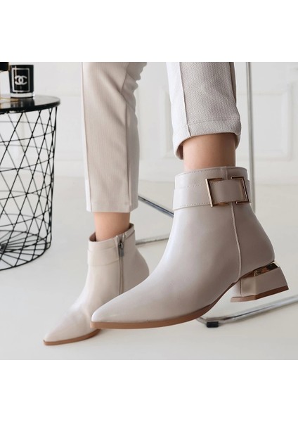 Mona Bej Cilt Topuklu Bot indirimleri