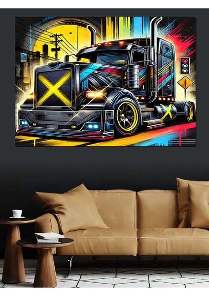 Parlak Tır Sanatı Dekoratif Kanvas - Mdf Ahşap Tablo modelleri
