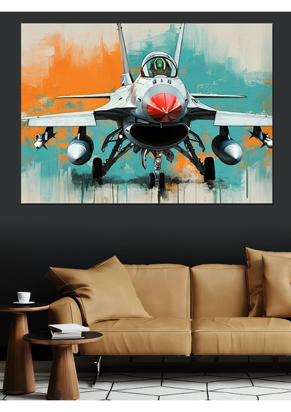 Jet Uçağı Dekoratif Kanvas - Mdf Ahşap Tablo fiyatları