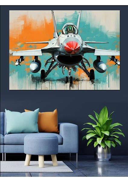 Jet Uçağı Dekoratif Kanvas - Mdf Ahşap Tablo modelleri
