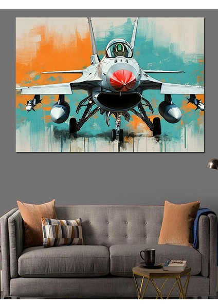 Jet Uçağı Dekoratif Kanvas - Mdf Ahşap Tablo fırsatları