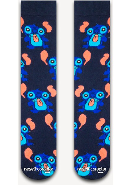 Minik Stitch Renkli Kadın Çorap