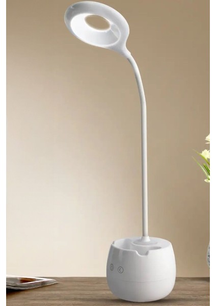 Şarjlı Masaüstü LED Işık Telefon Tutucu Olarak Kalemlik Olarak Kullanılabilir LED Işık Çalışma Işığı