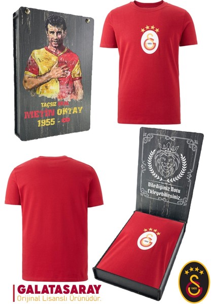 Lisanslı Arma T-Shirt Kişiye Özel Metin Oktay Baskılı Ahşap Kutulu