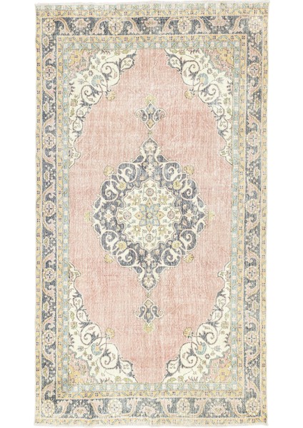 Selik Madalyon Desenli Pembe Halı 195 x 325 cm