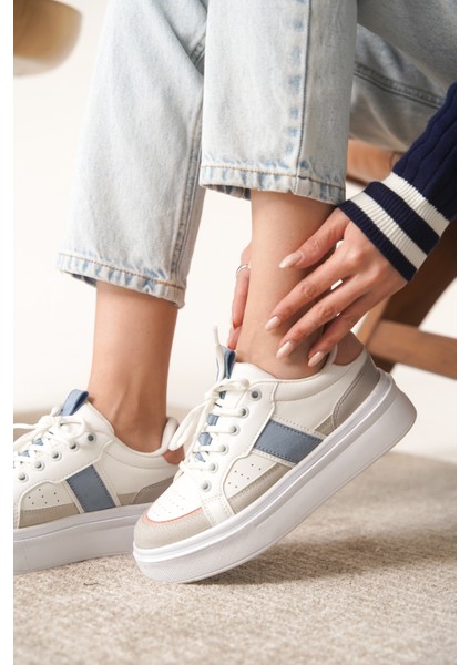 D2501 Kadın Sneaker Spor Ayakkabı Düz Tabanlı