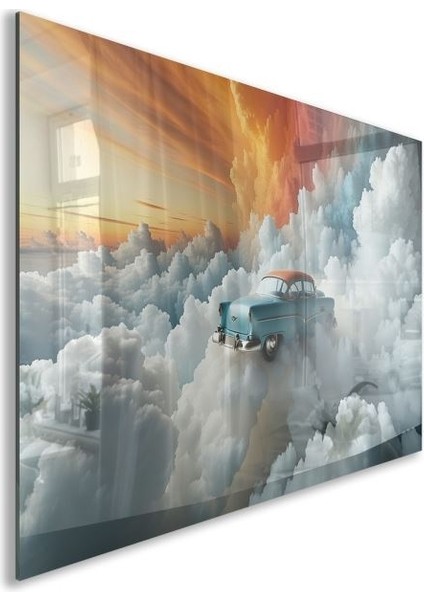 Exel Home Arabalar Cam Tablo - Klasik Arabalar - Yatay Motif 02-044 fiyatları
