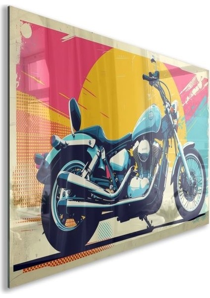 Exel Home Arabalar Cam Tablo - Motosikletler - Yatay Motif 04-006