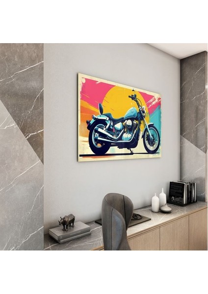 Exel Home Arabalar Cam Tablo - Motosikletler - Yatay Motif 04-006