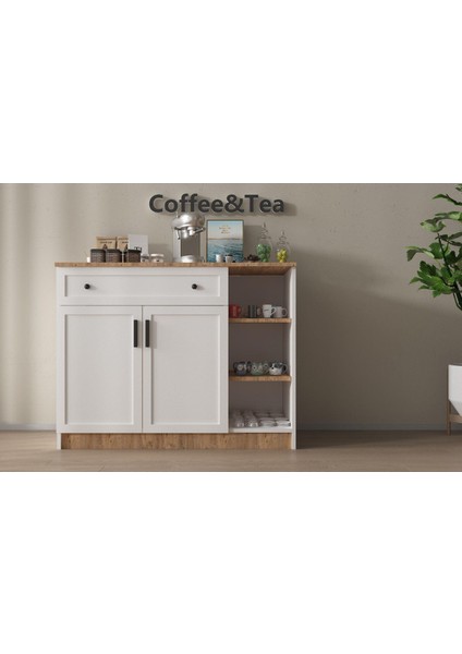 Açık Raflı Modern Kahve Köşesi