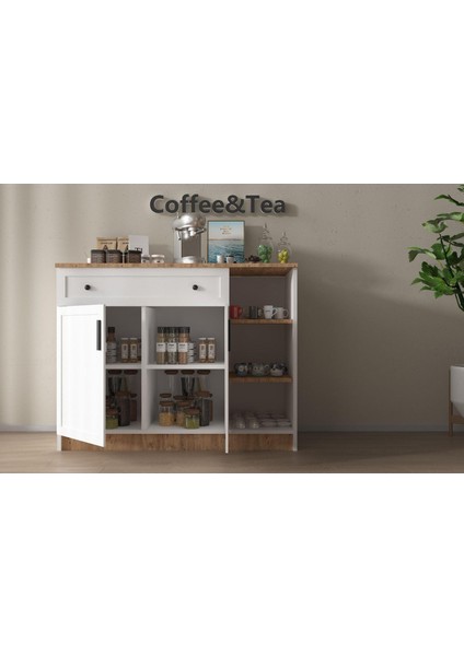 Açık Raflı Modern Kahve Köşesi