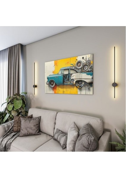 Exel Home Arabalar Cam Tablo - Klasik Arabalar - Yatay Motif 02-035